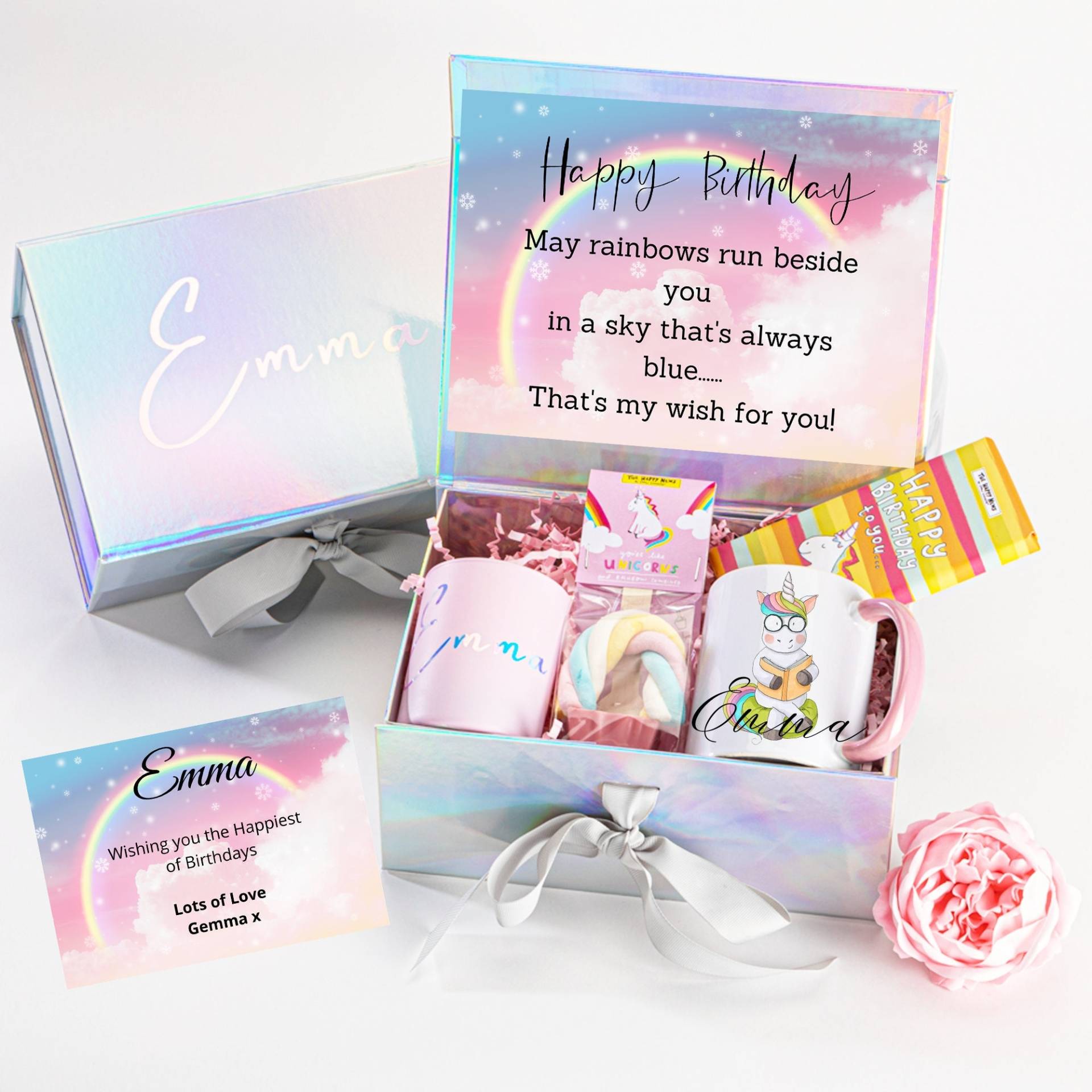 Personalisiertes Geburtstagsgeschenk, Personalisierte Geschenkbox, Happy Birthday Geschenk, Geburtstagsgeschenk Für Sie, Kerzen Geschenkset von BijouxLucy