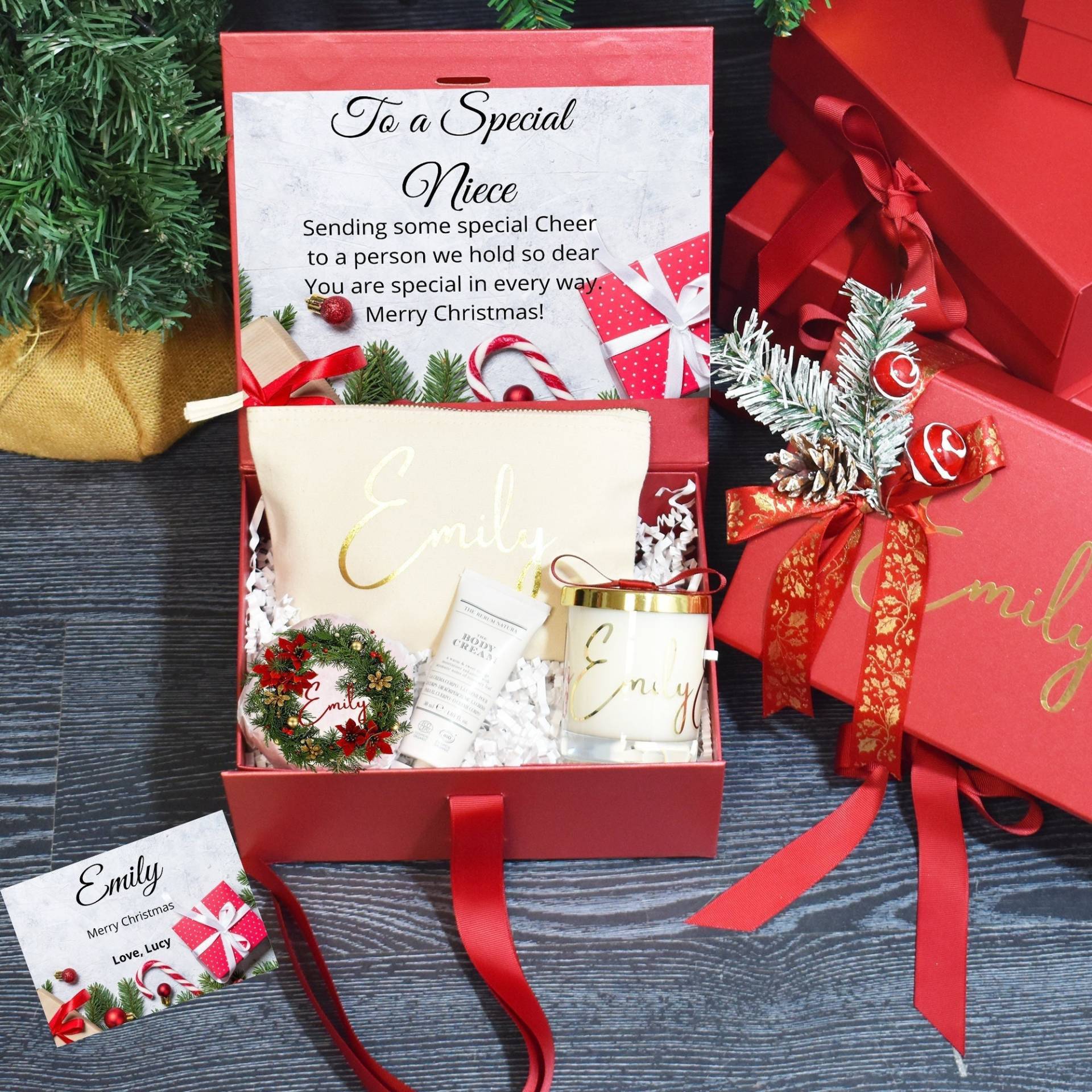 Weihnachtsgeschenk Für Nichte Nichte Set, Sie, Weihnachtsgeschenkbox, Weihnachtsgeschenkbox von BijouxLucy