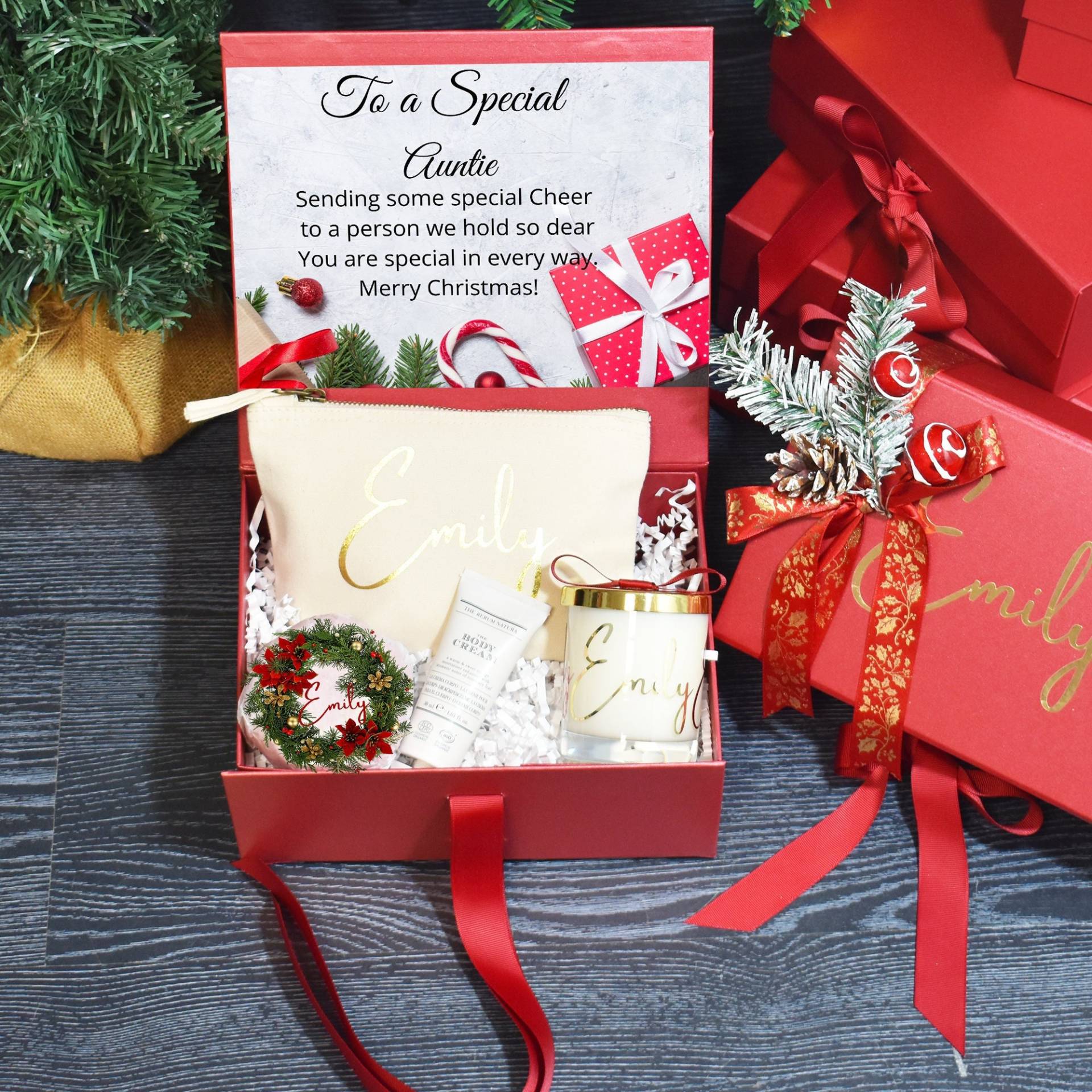 Weihnachtsgeschenk Für Tante Besondere Tante Weihnachtsgeschenke, Sie, Weihnachtsgeschenkbox, Beauty Geschenkbox, Weihnachtsgeschenkbox von BijouxLucy
