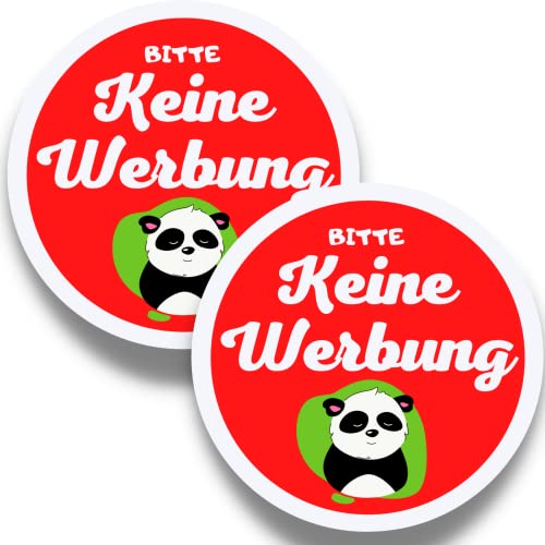 Keine Werbung Sticker Panda Briefkasten Aufkleber Bitte 2 Stück Lustig Postkasten Anti Werbung Aufkleber lustig Tier Motiv für Outdoor Indoor, wetterresistent von XGAGHB