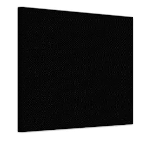Leinwand in schwarz, bemalbare Premiumqualität, aufgespannt auf Galerie Keilrahmen - Echtholz - Quadrat-Format - 90x90 cm - 330g/m² - fertig gerahmt, 7 Farben verfügbar von Bilderdepot24
