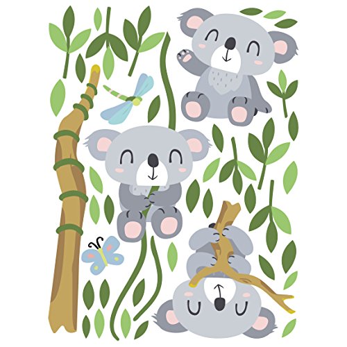 Bilderwelten Kinderzimmer Wandtattoo Baum Koala Bären Set, 40cm x 30cm von Bilderwelten