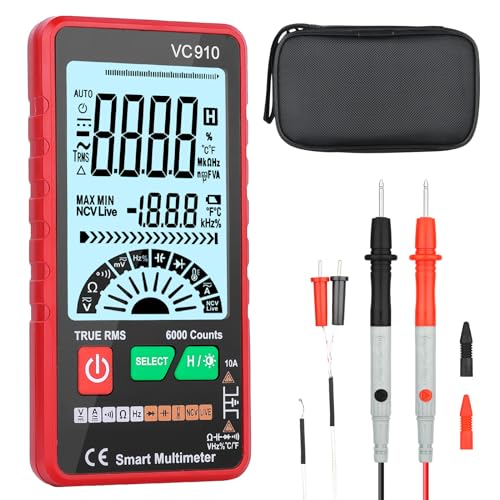 Intelligente Digital Multimeter mit 6000 Zählungen: Voltmeter mit Automatischem Messbereich, Identifizierung der Nulllinie, messgeräte multimeter Messen Widerstand, Circuit Diagnostic Instrument von Bilivry