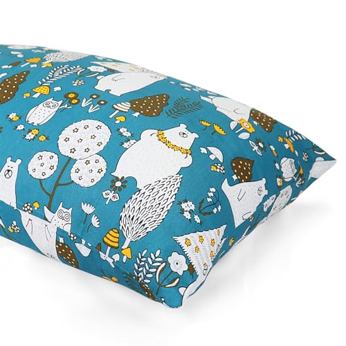 Kopfkissen Kleinkind mit Kissenbezug - weich Bio Baumwolle Kissen Kinder zum Schlafen - Atmungsaktiv Bedding Kleinkind Kopfkissen - Baby Kinderkopfkissen für Kleinkinder - 33x46 cm Kinderkissen von Billion Xin