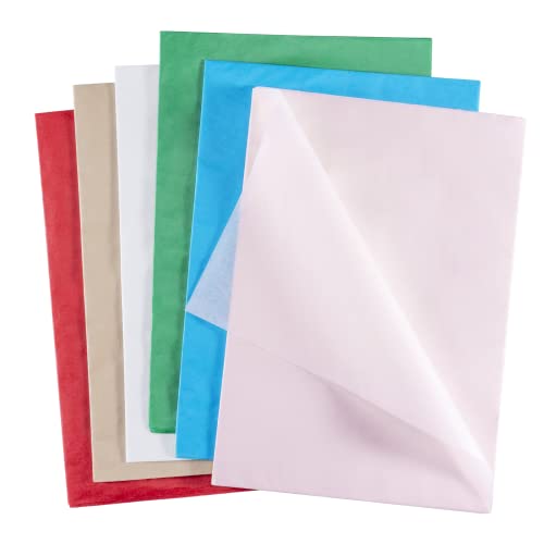 BillyBath 60 Blatt Geschenkpapier Seidenpapier, 6-Farbiges Seidenpapier, Kraftpapier für Geschenkverpackungen und handgemachte Dekoration für Geburtstag, Babyparty, Hochzeit von BillyBath