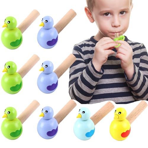 Hölzerne Vogelpfeifen Biluer Holzpfeife Kinder 10 PCS Vogelpfeife Vogel Pfeife Holz Vogelpfeife Holzpfeifen Partytröten Holzpfeifen Lotusflöte Weihnachten Lustige Pfeife Fuer Kinder(Zufällige Farbe) von Biluer