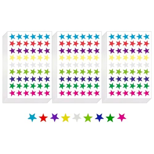 Sterne Aufkleber,1620 PCS Bunte Laser Glitzer Sticker Belohnungssticker Glitzer Aufkleber Selbstklebende Belohnungsaufkleber für Belohnungsdiagramm Scrapbooking Star Stickers von BinPhorm