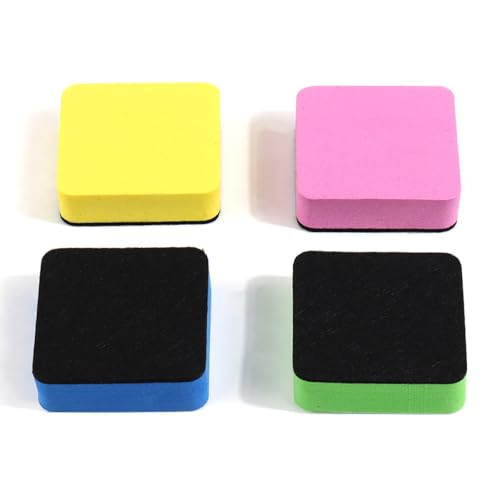 Whiteboard Schwamm,4 PCS Whiteboard Reiniger Whiteboard Cleaner Whiteboard Eraser für Klassenzimmer Büro und Zuhause von BinPhorm