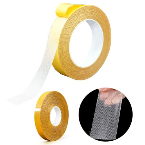 BinXiaoQin 2 Stück Starkes Doppelseitiges Klebeband Extra Stark Klebeband Doppelseitig Extra Stark Double Sided Tape Klebestreifen für Teppichklebeband Montageband Kleber Doppelklebeband 15mm x 20m von BinXiaoQin