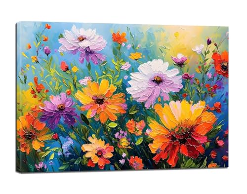 Blume Malen Nach Zahlen Erwachsene,Malen Nach Zahlen Pflanzen (1) Paint by Numbers Anfänger,DIY Handgemalt Leinwand Ölgemälde Kit mit Pinseln und Acrylpigment,Ohne Rahmen,Zimmer Deko 24x32 Zoll BJ-272 von Binaoung