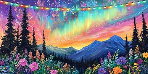 Diamond Painting Abstrakt Diamond Painting Erwachsene Groß XXL 60x120cm, DIY Landschaft Diamant Paintings Bilder, DIY Bastelset Erwachsene Mosaikherstellung Crystal Art Set, Deko Wohnzimmer B1-132 von Binaoung