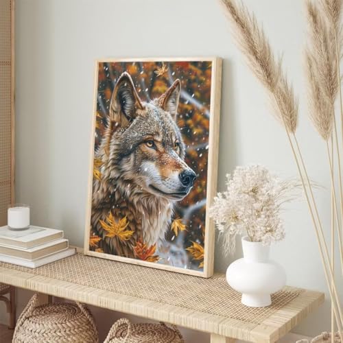 Diamond Painting Ahornblatt Diamond Painting Erwachsene, Tier Diamant Painting Bilder Kinder, DIY Diamant Painting Crystal Art Mosaikherstellung Bastelset, für Wohnzimmer Halloween Deko 20x30cm BJ-366 von Binaoung