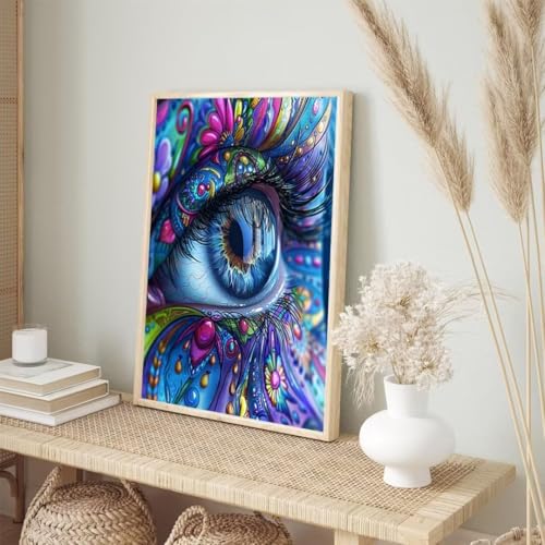 Diamond Painting Auge Diamond Painting Erwachsene, Lila Diamant Painting Bilder Kinder, DIY Diamant Painting Crystal Art Mosaikherstellung Bastelset, für Wohnzimmer Halloween Deko 70x100cm BJ-396 von Binaoung