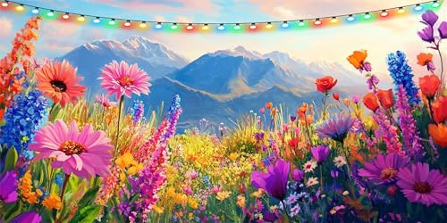 Diamond Painting Blume Diamond Painting Erwachsene Groß XXL 80x160cm, DIY Diamond Painting Kinder Berg Diamant Painting Bilder, DIY Mosaikherstellung Crystal Art Set, Deko Wohnzimmer Geschenk B1-64 von Binaoung