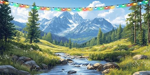 Diamond Painting Erwachsene,5D Diamond Painting Landschaft Diamond Painting Kinder,100x200cm Diamant Painting Bilder Fluss,DIY Diamanten Malerei Stickerei Kreuzstich Mosaik Bastelset,Wanddeko B1-69 von Binaoung