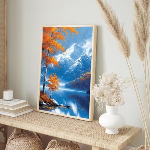 Diamond Painting Erwachsene 100x150cm, Diamond Painting Gefallene Blätter Diamant Painting Bilder Meer, Vollbohrer DIY Diamant Kunst Malerei Stickerei Kreuzstich Bilder Wand Deko, Geschenke BJ-367 von Binaoung