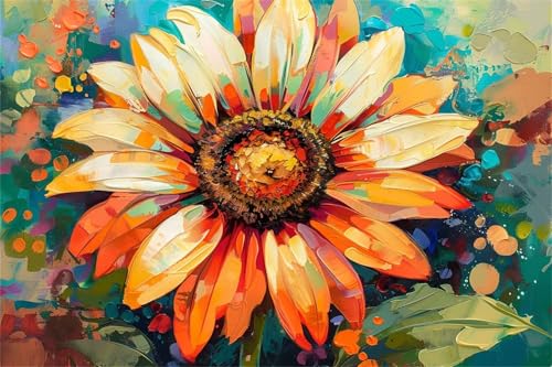 Diamond Painting Erwachsene Kinder 100x150cm,Diamond Painting Gänseblümchen Diamant Painting Bilder Blume,Vollbohrer DIY Diamant Kunst Malerei Stickerei Kreuzstich Bilder Wand Deko,Geschenke BJ-723 von Binaoung