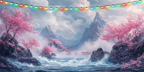 Diamond Painting Landschaft Diamond Painting Erwachsene Groß XXL 100x200cm, DIY Nebel Diamant Paintings Bilder, Bastelset Erwachsene Mosaikherstellung Crystal Art Set, Deko Wohnzimmer Geschenk B1-74 von Binaoung