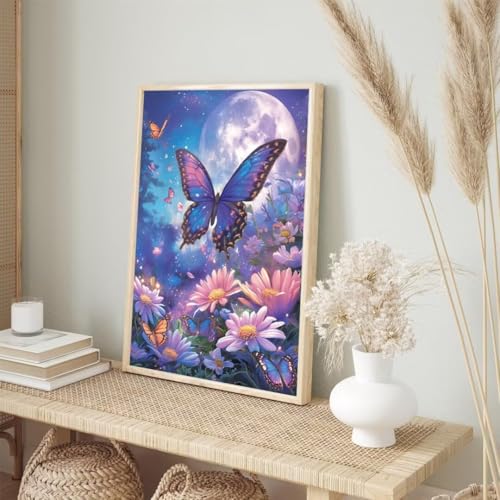 Diamond Painting Schmetterling Diamond Painting Erwachsene, Gänseblümchen Diamant Painting Bilder Kinder, DIY Diamant Painting Crystal Art Mosaikherstellung Bastelset, Wohnzimmer Deko 100x150cm BJ-388 von Binaoung