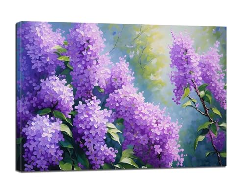 Malen Nach Zahlen Erwachsene Anlage Malen Nach Zahlen Lavendel Malen Nach Zahlen Kinder, DIY Handgemalt Ölgemälde Paint by Numbers Bastelset mit 3 - Pinseln und Acrylfarbe, 30x40cm (Rahmenlos) BJ-59 von Binaoung