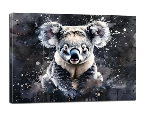 Malen Nach Zahlen Erwachsene Tier Malen Nach Zahlen Koala Malen Nach Zahlen Kinder,DIY Handgemalt Ölgemälde Paint by Numbers Bastelset mit Pinseln und Acrylfarbe,Geschenke,60x80cm (Rahmenlos) BJ-443 von Binaoung