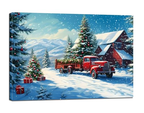 Malen Nach Zahlen Erwachsene Weihnachten Malen Nach Zahlen Auto Malen Nach Zahlen Kinder, DIY Handgemalt Ölgemälde Paint by Numbers Bastelset mit 3 - Pinseln und Acrylfarbe, 80x120cm (Rahmenlos) BJ-67 von Binaoung