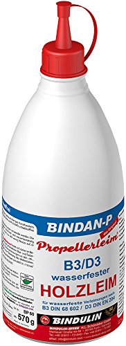 Bindulin Bindan-P Propellerleim Holzleim Leim Wasserfest (570g Flasche) von Bindulin