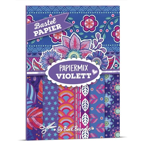 Bine Brändle - Bastelpapier - Papiermix VIOLETT von Bine Brändle