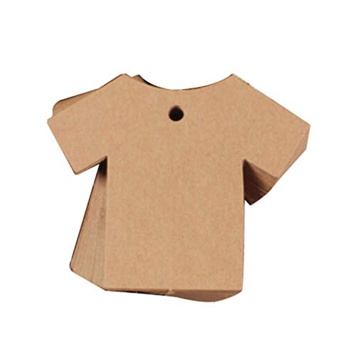 50 PC-T-Shirt-Form-Packpapier-Verpackung Etikett Hochzeit Bezeichnung Preis Geschenkkarte Etiketten Weihnachtsfest-Dekorationen und DIY von Bingea