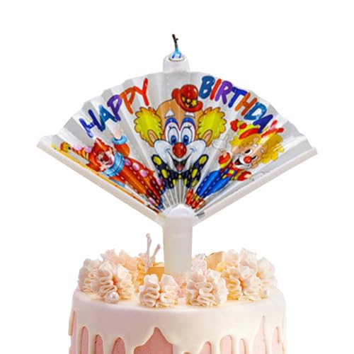 10 Stück Fan Geburtstagskerze | Fan Überraschung Geburtstag Kerze | Überraschung Clown Geburtstagskerzen | Lustige Cake Topper Kerze Trick Kerzen | Fan Wunschkerze Geburtstagskerzen von Biniveil