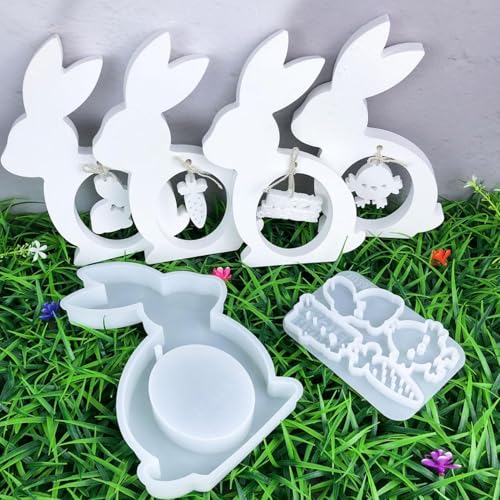 Silikonform Ostern - Gießform Ostern | Silikonformen Gießformen Ostern | Silikonform hasen | Ostern Kaninchen Silikonformen Gießformen | Ostergeschenke Für Ostern Dekoration von Biniveil