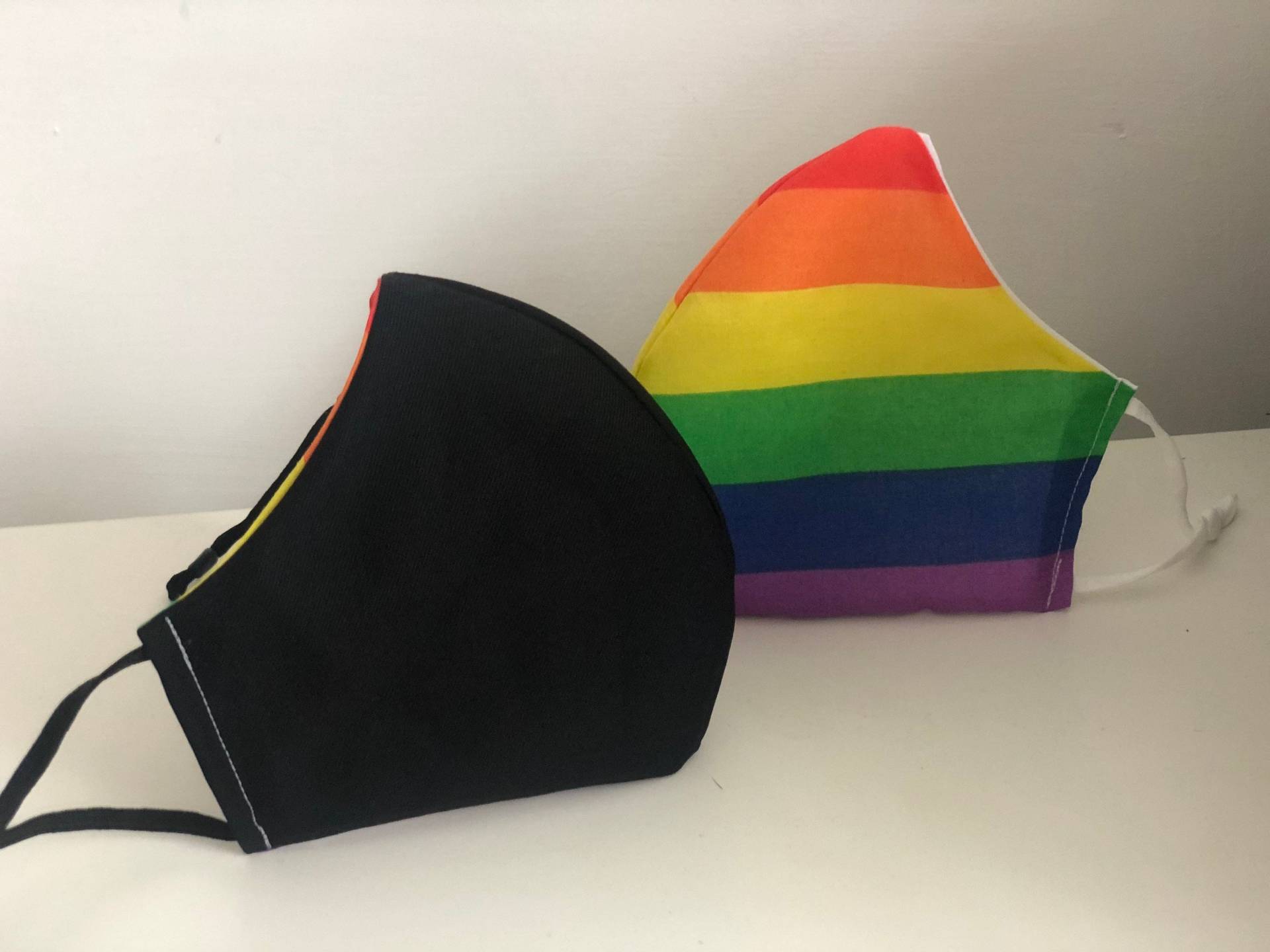 Einzel - Oder Wende-Regenbogen-Pride-Gesichtsmaske Waschbar, Wiederverwendbar, Verstellbar, Filter, Nasenbrücke, Atmungsaktiv Und Schön von BinkiMakes