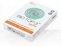 BioTop 3 Extra Kopierpapier 100g TCF von Mondi DIN A4-500 Blatt Bio Top 3 von dakomyo