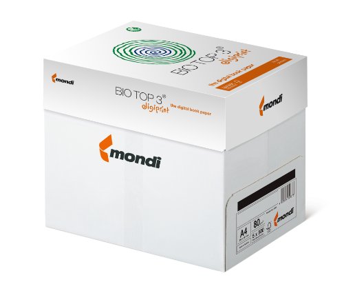 BioTop 3 Extra Kopierpapier 80g TCF von Mondi DIN A3-2500 Blatt Bio Top 3 von BioTop 3