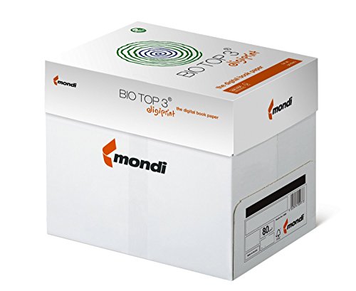 BioTop 3 Extra Kopierpapier 80g TCF von Mondi DIN A5-1000 Blatt BioTop3 von BioTop 3