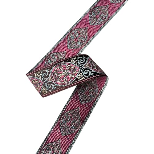 Stoffband mit Blumenmuster, bestickt, gewebt, zum Nähen, für Kleidung, Vorhänge, Heimverzierung, 4,8 m von Biookhm