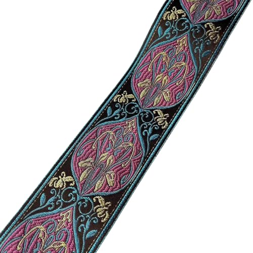 Stoffband mit Blumenmuster, bestickt, gewebt, zum Nähen, für Kleidung, Vorhänge, Heimverzierung, 4,8 m von Biookhm