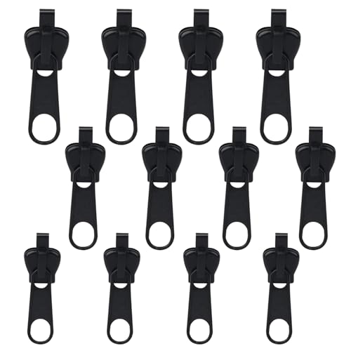12 Stück Reißverschluss Reparatur Set, Reisverschluss-Zipper Ersatz, Abnehmbare Reißverschluss Zipper, Metall Reisverschluss-Reparaturset, Fix Reißverschluss Zieher, für Mantel, Koffer, Rucksäcke 12 Stück Reißverschluss Reparatur Set, Reisverschluss-Zipper Ersatz, Abnehmbare Reißverschluss Zipper, Metall Reisverschluss-Reparaturset, Fix Reißverschluss Zieher, für Mantel, Koffer, Rucksäcke von Bipl