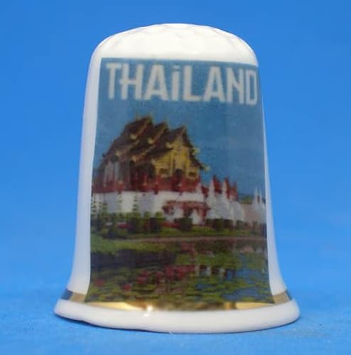 Birchcroft Fingerhut zum Sammeln, Reiseetikett, Thailand, inklusive Box von Birchcroft China