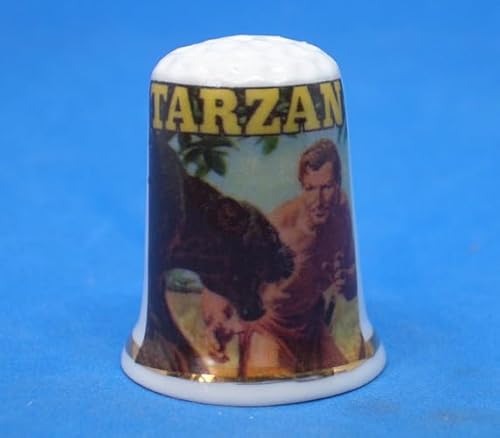 Birchcroft Porzellan China Zum Sammeln – Miniatur Buch Fingerhüte Set von Drei – Tarzan von Birchcroft China