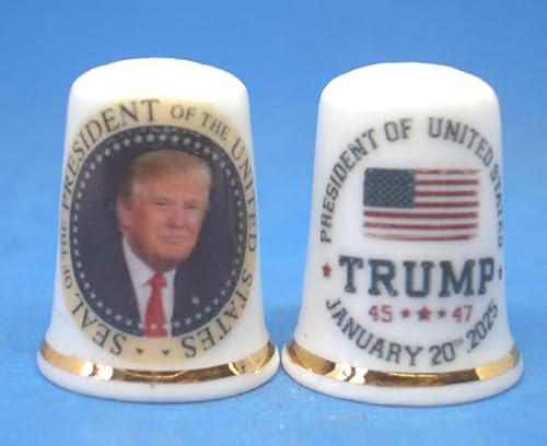 Birchcroft Porzellan-Fingerhut zum Sammeln, Donald Trump mit Familie Birchcroft Porzellan-Fingerhut zum Sammeln, Donald Trump mit Familie von Birchcroft China