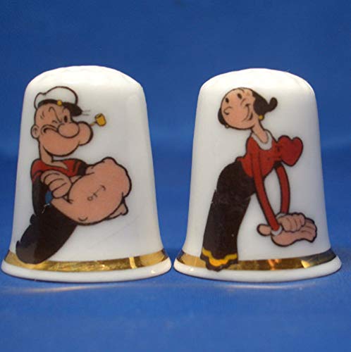 Birchcroft Porzellan-Fingerhut zum Sammeln, Popeye und Olivenöl von Birchcroft China