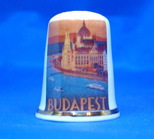 Birchcroft Porzellan-Fingerhut zum Sammeln – Reiseposter Budapest, inkl. Box von Birchcroft China