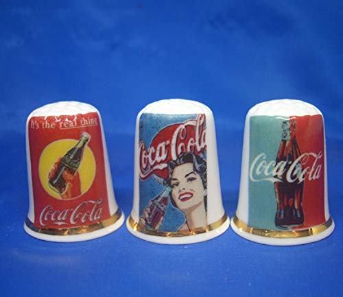 China Porzellan-Fingerhut im 3er-Set – Coca Cola Moderne Werbeplakate von Birchcroft China