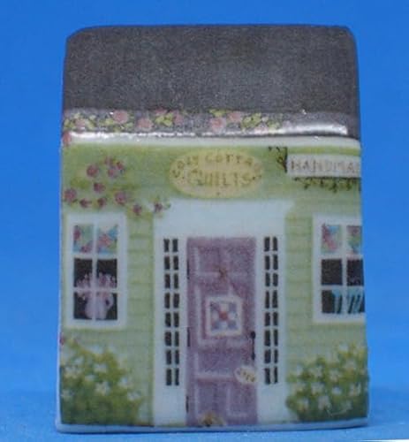 Fingerhut aus China, Sammlerstück, Miniaturhaus – Cottage Quilts von Birchcroft China