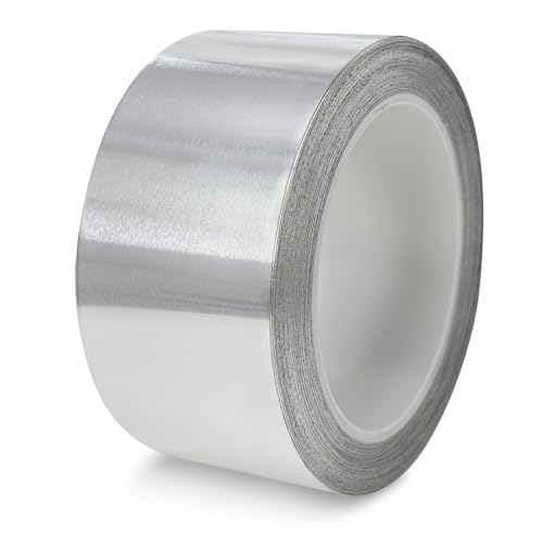 Birllaid Aluminium Silber Klebeband zum Reperaturband Alu Tape hitzebeständig und selbstklebend Aluminiumklebeband Metallisches Dichtband Für Hohe Und Niedrige Temperaturen von Birllaid