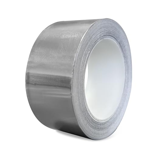 Birllaid Aluminium Silber Klebeband zum Reperaturband Alu Tape hitzebeständig und selbstklebend Aluminiumklebeband Metallisches Dichtband Für Hohe Und Niedrige Temperaturen von Birllaid