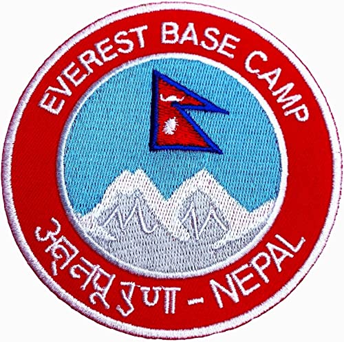 Mount Everest Base Camp Nepal Iron on Patch / 8,9 cm gesticktes Trekking-Abzeichen von Birthdayparties