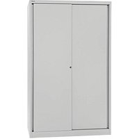 BISLEY Schiebetürenschrank ECO, SD12194S645 lichtgrau 4 Fachböden 120,0 x 43,0 x 198,0 cm von Bisley