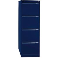 BISLEY Hängeregistraturschrank oxfordblau 4 Schubladen 41,3 x 62,2 x 132,1 cm von Bisley